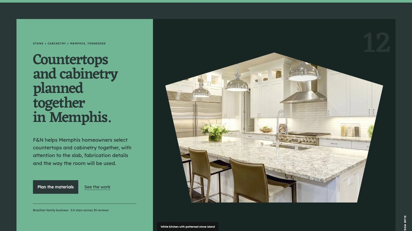 The opening section of the new homepage